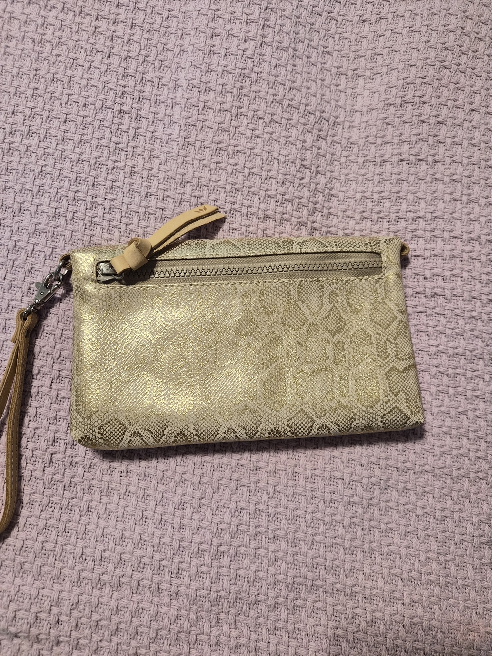 Consuela Uptown Gold Metallic Snake NWT - Picture 3 of 5